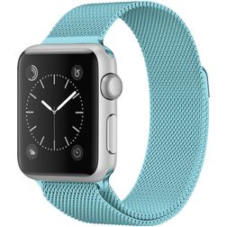 Mobigear Color Loop Milanaise Apple Watch Armband Magnetverschluss - 49/46/45/44 mm - Türkis