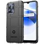 Mobigear Rugged Shield Realme C35 Hülle Flexibles TPU Backcover Stoßfest - Schwarz