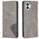 Mobigear Rhombus Slim Nothing Phone (1) Hülle Klapphülle - Grau
