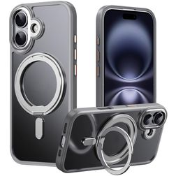 Mobigear Frosted Mag iPhone 17 MagSafe Hülle Hardcase Backcover mit Ständer - Grau