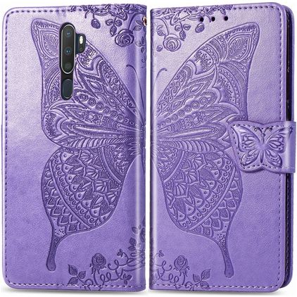 Mobigear Butterfly OPPO A9 (2020) Klapphülle Portemonnaie - Lila