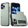 Mobigear Card iPhone 16 Pro Max Hülle Hardcase Backcover Stoßfest mit Kartenhalter - Grün
