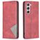 Mobigear Rhombus Slim Samsung Galaxy S25 Hülle Klapphülle - Rot