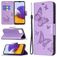 Mobigear Butterfly Samsung Galaxy A22 5G Hülle Klapphülle Geldbörse - Lila