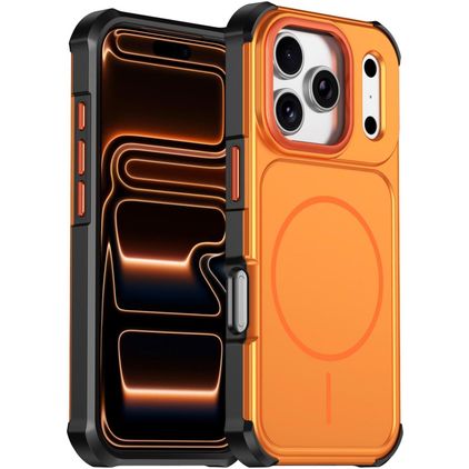 Mobigear Airbag Shockproof iPhone 17 Pro Max MagSafe Hülle Hardcase Backcover Stoßfest - Orange