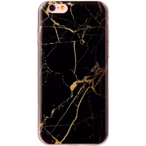Mobigear Marble iPhone 6 Hülle Flexibles TPU Backcover - Schwarz