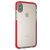 Mobigear Full Bumper iPhone XS Hülle Hardcase Backcover Stoßfest - Transparent / Rot