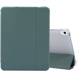 Mobigear Tri-Fold Gel iPad Air 5 (2022) Hülle TPU,Kunstleder Klapphülle + Stifthalter - Grün