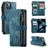 CaseMe C30 iPhone 13 Klapphülle Portemonnaie - Blau
