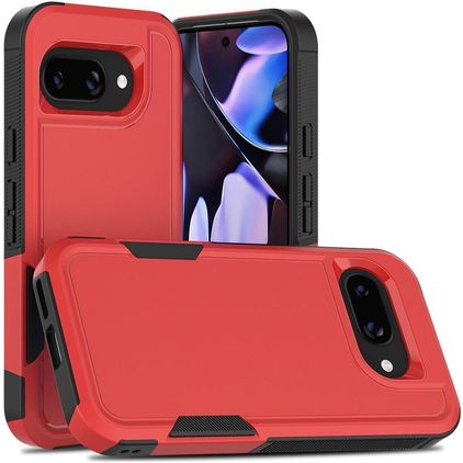 Mobigear Heavy Armor Google Pixel 9a Hülle Hardcase Backcover Stoßfest - Rot