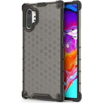 Mobigear Honeycomb Samsung Galaxy Note 10 Plus Hardcase Backcover Shockproof - Schwarz