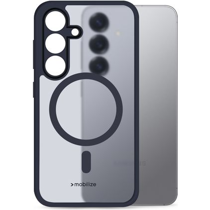 Mobilize Hybrid Samsung Galaxy S25 MagSafe Hülle Hardcase Backcover Stoßfest - Blau