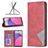 Mobigear Rhombus Slim Samsung Galaxy A33 Hülle Klapphülle - Rot