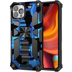 Mobigear Armor Stand iPhone 13 Pro Hülle Hardcase Backcover Stoßfest mit Ständer - Blau