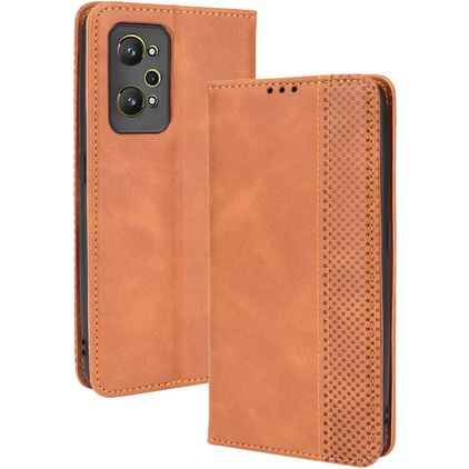 Mobigear Sensation Realme GT Neo2 Hülle Klapphülle Geldbörse - Braun