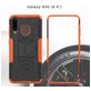 Mobigear Tire Samsung Galaxy A50 Hülle Hardcase Backcover Stoßfest mit Ständer - Schwarz / Orange