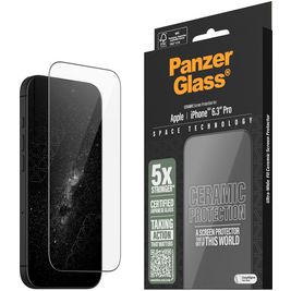PanzerGlass Ceramic iPhone 16 Pro Gehärtetes Glas Displayschutz - Hüllenfreundlich