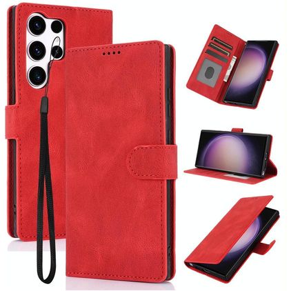 Mobigear Wallet Samsung Galaxy S26 Ultra Hülle Klapphülle Geldbörse - Rot