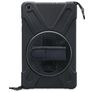Xccess Survivor All-round Samsung Galaxy Tab S6 Lite Hülle Kunststoff,Silikon Backcover + Schulterträger + Ständer - Schwarz