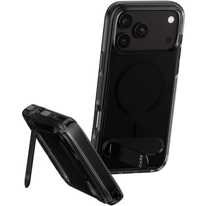 CARE by PanzerGlass Kickstand iPhone 18 Pro Max MagSafe Hardcase Backcover Shockproof mit Ständer - Schwarz