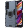 Mobigear Armor Ring Realme 7 Hülle Hardcase Backcover Stoßfest mit Ringhalter - Blau