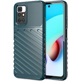 Mobigear Groove Xiaomi Redmi 10 4G Hülle Flexibles TPU Backcover - Grün