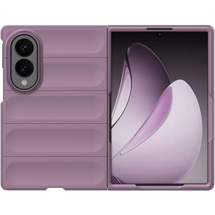 Mobigear Bumpy Samsung Galaxy Z Fold 8 Hülle Flexibles TPU Backcover - Lila