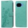 Mobigear Flowers Google Pixel 10a Hülle Klapphülle Geldbörse - Grün