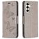 Mobigear Butterfly Samsung Galaxy S23 FE Hülle Klapphülle Geldbörse - Grau