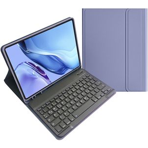 Mobigear Keys iPad 11 (2025) Hülle QWERTZ Bluetooth Tastatur Klapphülle + Stifthalter - Lila