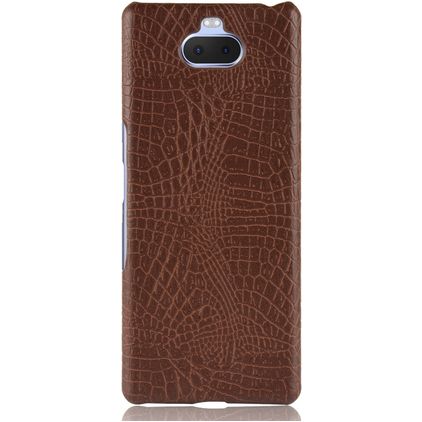 Mobigear Croco Sony Xperia 10 Plus Hülle Hardcase Backcover - Braun