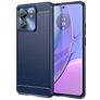 Mobigear Brushed Slim Motorola Edge 40 Hülle Flexibles TPU Backcover - Blau