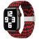 Mobigear Braided Nylon Apple Watch Armband Klappschließe - 42/41/40/38 mm - Schwarz / Rot