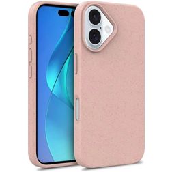 Mobigear Bio iPhone 16 Hülle Umweltfreundliches Backcover - Pink