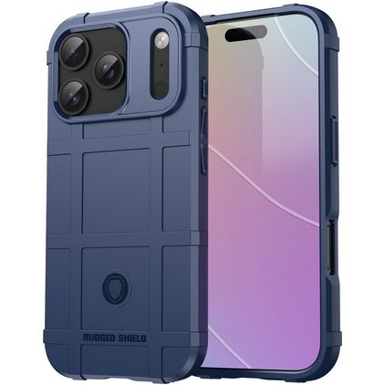 Mobigear Rugged Shield iPhone 18 Pro Hülle Flexibles TPU Backcover Stoßfest - Blau
