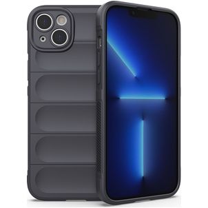 Mobigear Bumpy iPhone 14 Plus Hülle Flexibles TPU Backcover - Charcoal