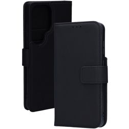 Mobiparts Wallet Samsung Galaxy S26 Ultra Hülle Echtes Leder Klapphülle Geldbörse - Schwarz