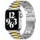 Mobigear Antwerp Edelstahl Apple Watch Armband Faltschließe - 49/46/45/44 mm - Gold / Silber