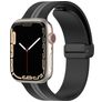 Mobigear Stripe Mag Silikon Apple Watch Armband Magnetverschluss - 42/41/40/38 mm - Schwarz / Grau