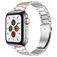 Mobigear Lissabon Edelstahl Apple Watch Armband Faltschließe - 49/46/45/44 mm - Pink / Silber
