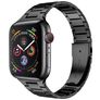 Mobigear Lissabon Edelstahl Apple Watch Armband Faltschließe - 49/46/45/44 mm - Schwarz