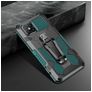 Mobigear Armor Stand iPhone 12 Hülle Hardcase Backcover Stoßfest mit Ständer - Grün