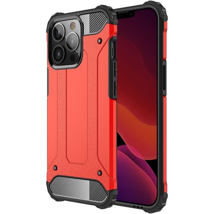 Mobigear Outdoor iPhone 13 Pro Max Hülle Hardcase Backcover Stoßfest - Rot
