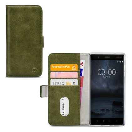 Mobilize Elite Gelly Nokia 3 Hülle Klapphülle Geldbörse - Grün
