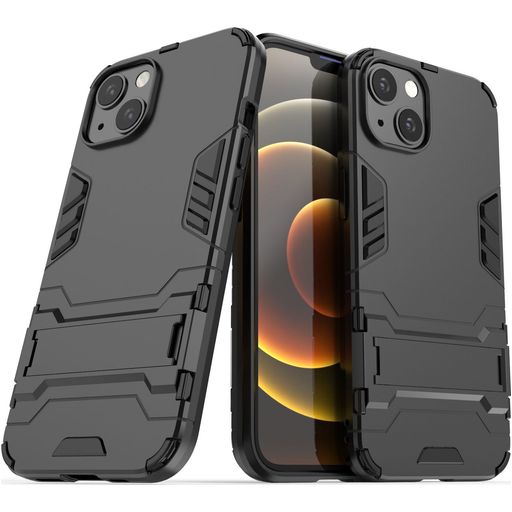 Mobigear Armor Stand iPhone 13 Hülle Hardcase Backcover Stoßfest mit Ständer - Schwarz