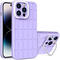 Mobigear Cube iPhone 14 Pro Max Hülle Hardcase Backcover mit Ständer - Lila