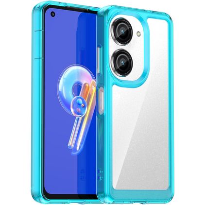 Mobigear Crystal ASUS Zenfone 9 Hülle Hardcase Backcover - Transparent / Türkis