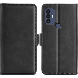 Mobigear Slim Magnet TCL 30 SE Hülle Klapphülle Geldbörse - Schwarz