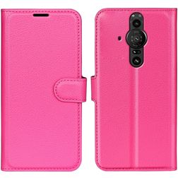Mobigear Classic Sony Xperia Pro-I Hülle Klapphülle Geldbörse - Magenta
