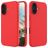 Mobigear Rubber Touch iPhone 16 Silikon Hülle Backcover - Rot